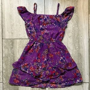 The Children's Place Purple Floral Ruffle Sundress